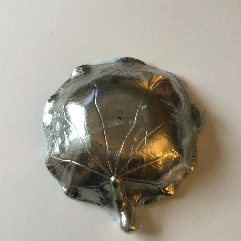 MICHAEL ARAM LOTUS AND LILY NUT DISH NICKEL PLATED NWOT